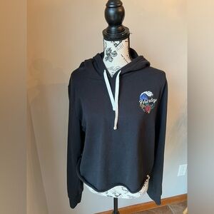 Hurley Black Pullover Cropped Hoodie Women’s